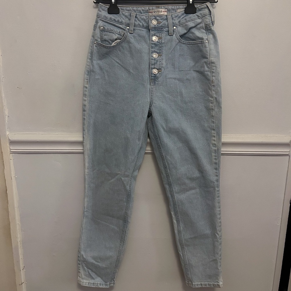 Guess Button Fly 90s Skinny Jeans in Light Wash - Size 27